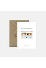 Pink Cloud Studio Wenskaart - Cassette Tape - Dubbele Kaart + Envelop