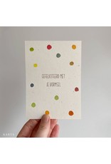 Karta Wenskaart - Vormsel Confetti - Postkaart + Envelop