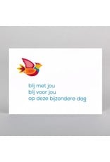 Symposion Wenskaart - Geluksvogel, blij voor jou - 3D kaart + Envelop