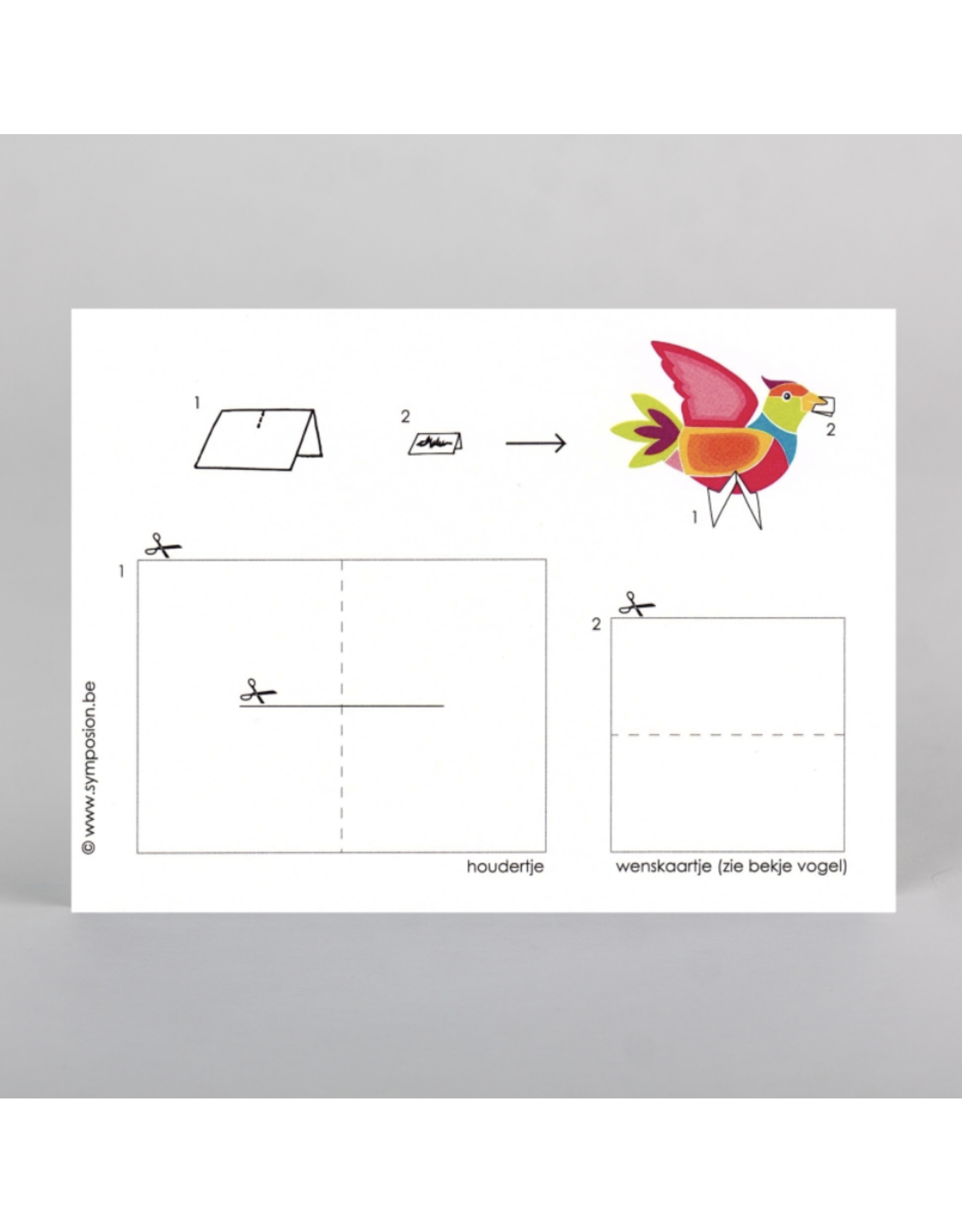 Symposion Wenskaart - Geluksvogel, blij voor jou - 3D kaart + Envelop