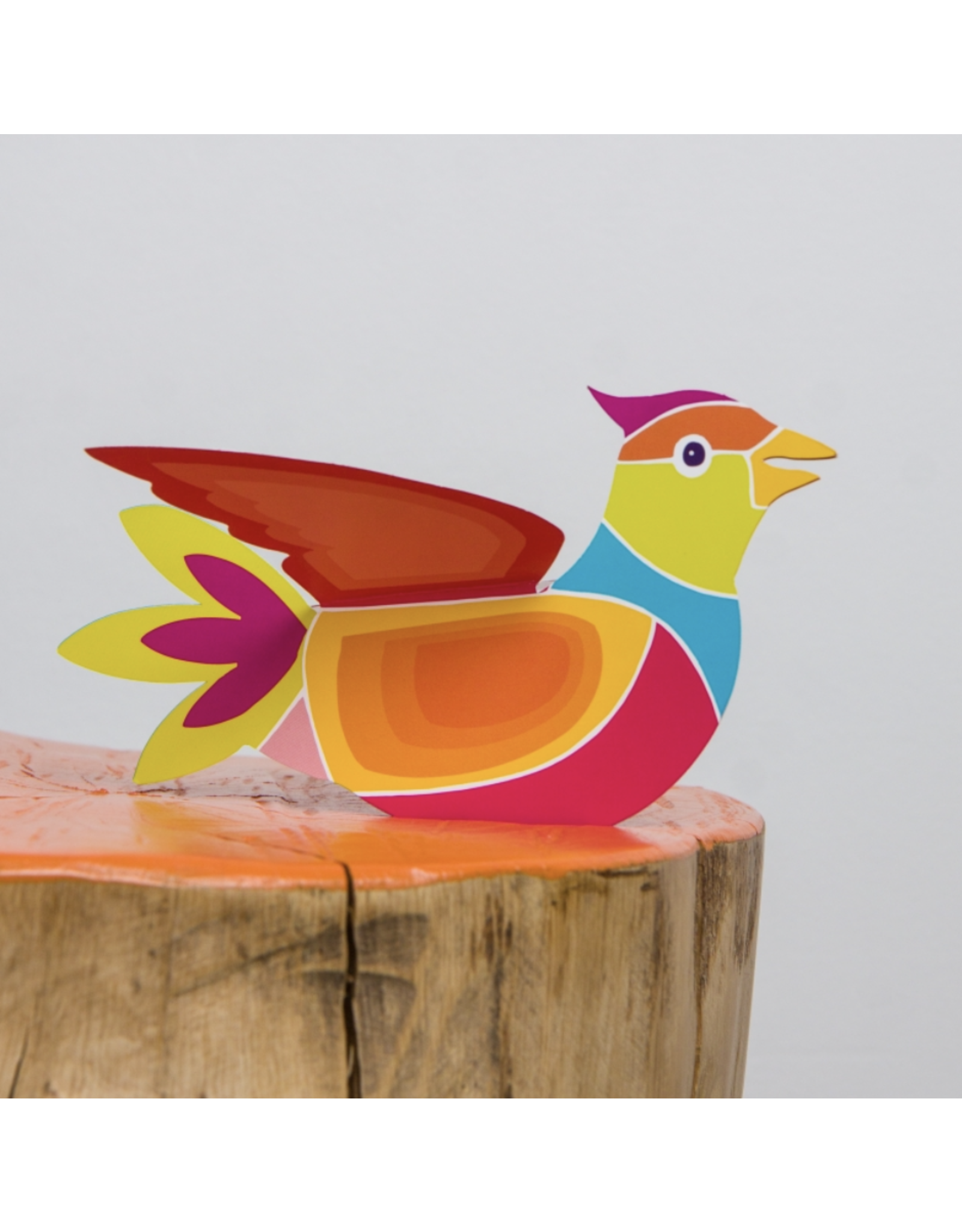 Symposion Wenskaart - Geluksvogel, blij voor jou - 3D kaart + Envelop