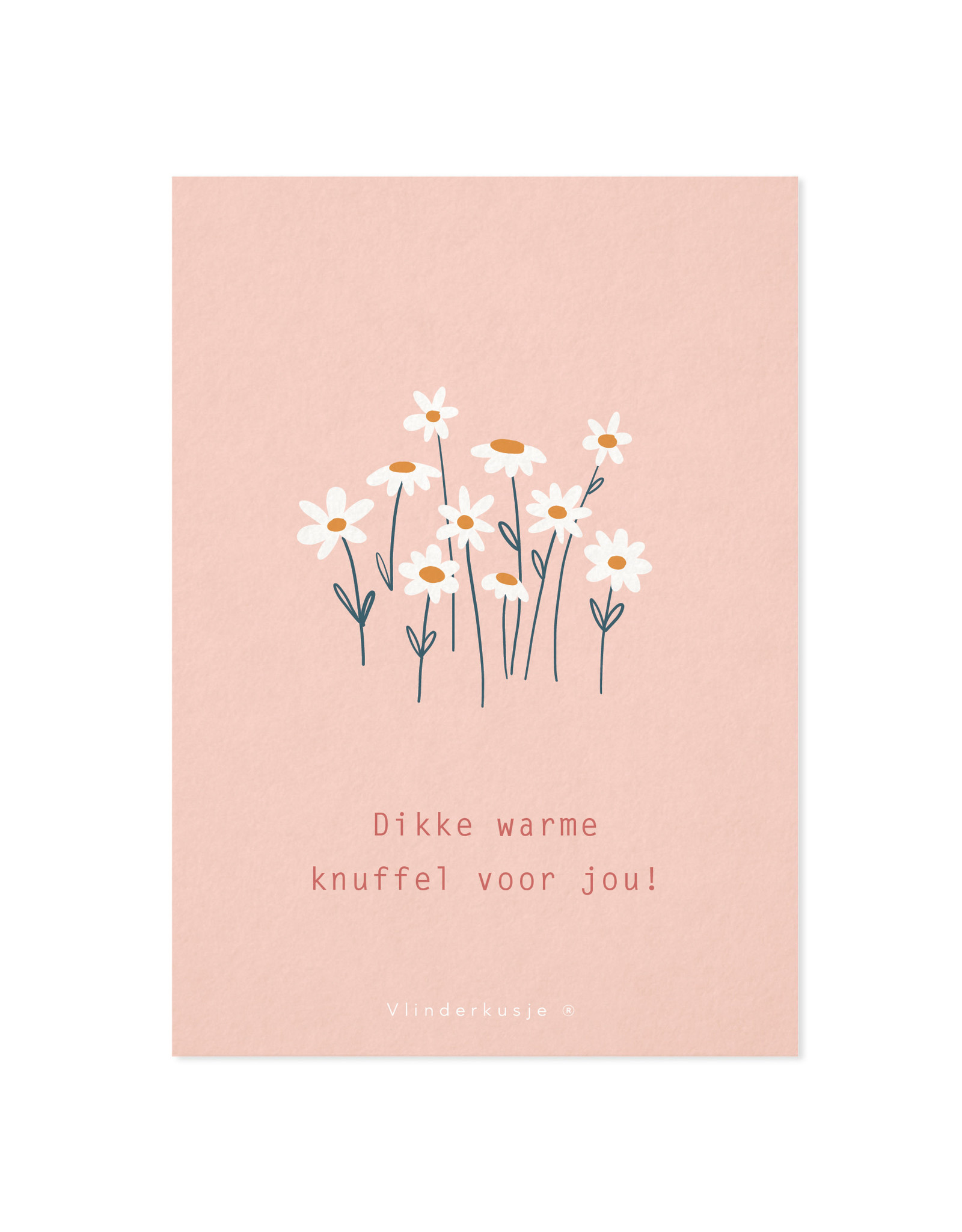 Vlinderkusjes Wenskaart - Warme knuffel - Postkaart + Envelop