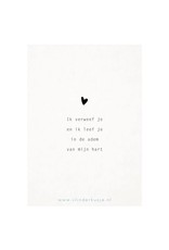 Vlinderkusjes Wenskaart - Ik verweef je - Postkaart + Envelop