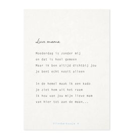 Vlinderkusjes Wenskaart - Lieve mama - Postkaart + Envelop