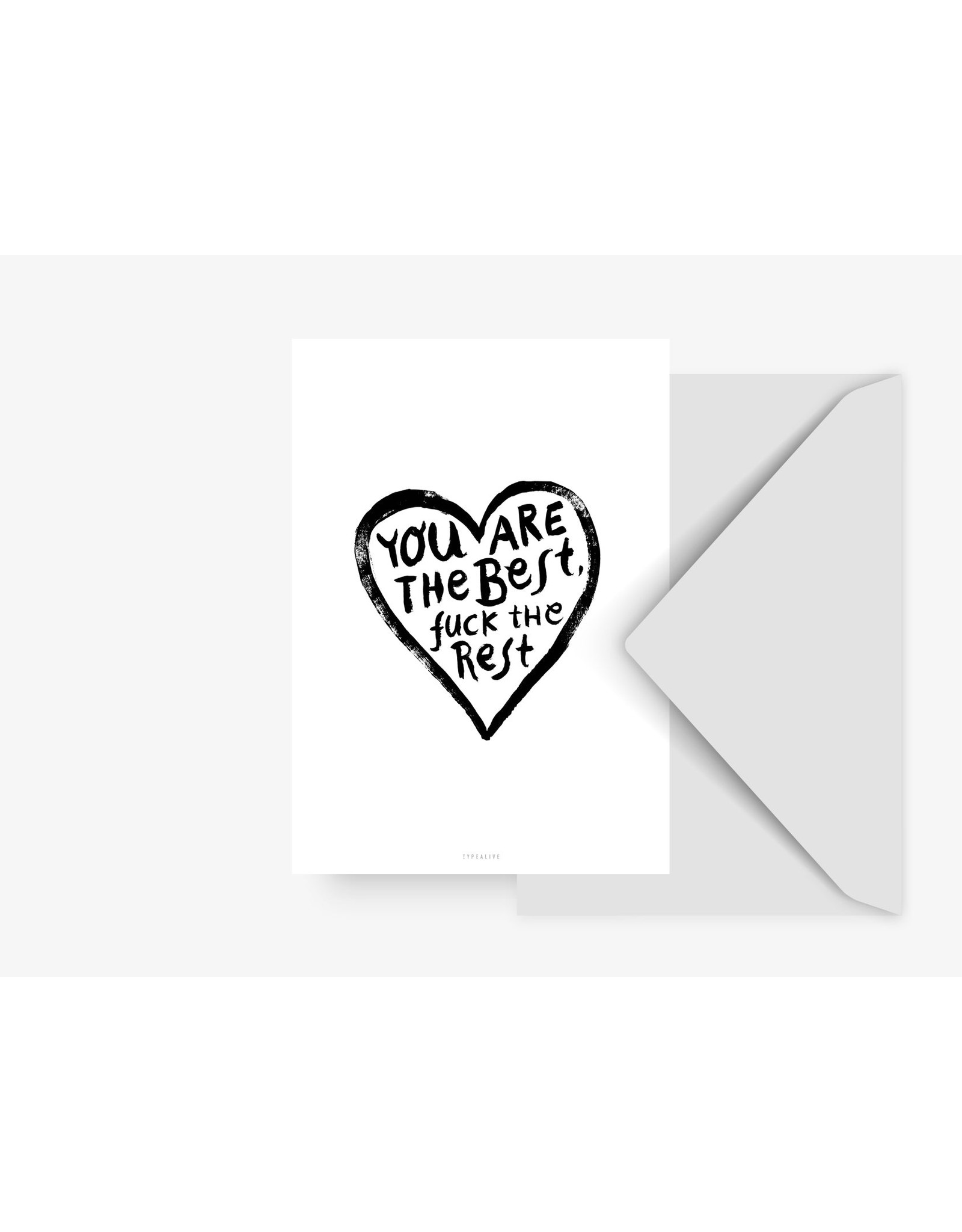 Typealive Wenskaart - The best - Postkaart + Envelop