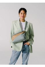 Susan Bijl Bum Bag M, Grey & Camel - 19 x 28 x 8,5