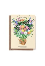 Reddish Design Wenskaart - Box Flowerpower - Dubbele kaart + Envelope - 10 x 15cm