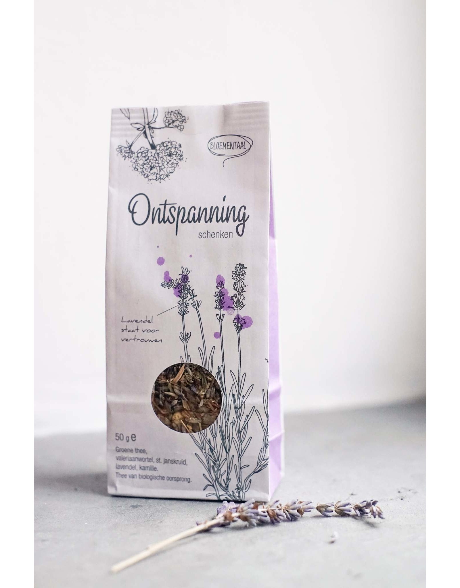 Veer&Moon Thee ' Ontspanning Schenken - Groene thee met lavendel, valeriaanwortel - 50g