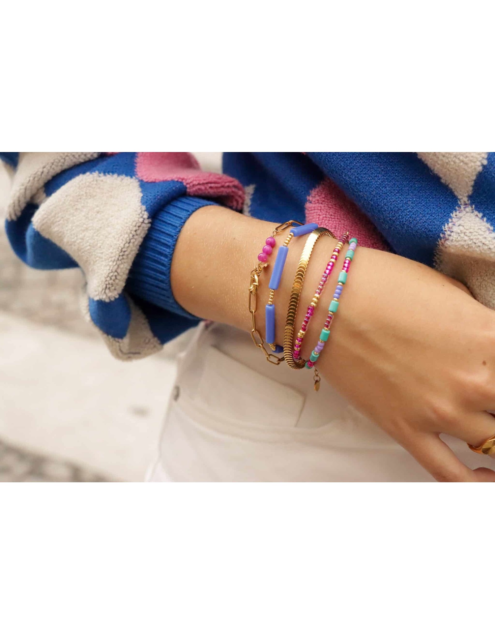 Label Kiki Armband - Candy Crush - RVS