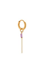 Label Kiki Single Hoop - Chain Violet - RVS