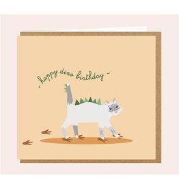 Studio Mie Wenskaart - Happy Dino Birthday - 12,5 x 14 cm