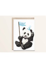 Kathings Wenskaart - Panda Olé - Dubbele kaart + Envelope