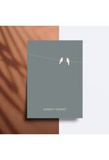 Print Things Wenskaart - Verdriet verbindt (Groen) - Postkaart + Enveloppe