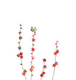 Eloise Hall Wenskaart - Butterfly & blossom - Dubbele Kaart + Envelop