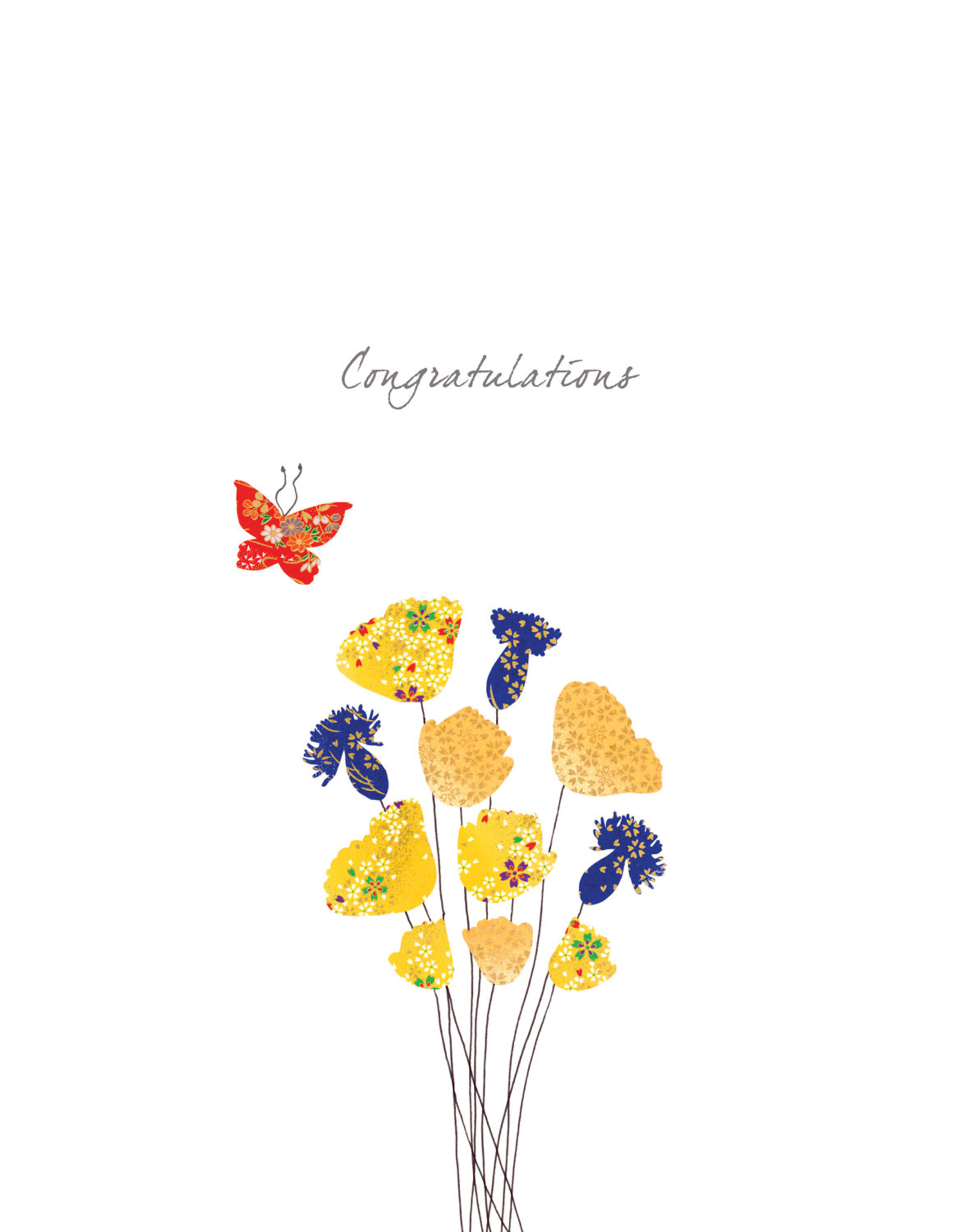 Eloise Hall Wenskaart - Congratulations Flowers  - Dubbele Kaart + Envelop