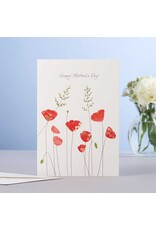 Eloise Hall Wenskaart - Poppies Mother's Day - Dubbele Kaart + Envelop