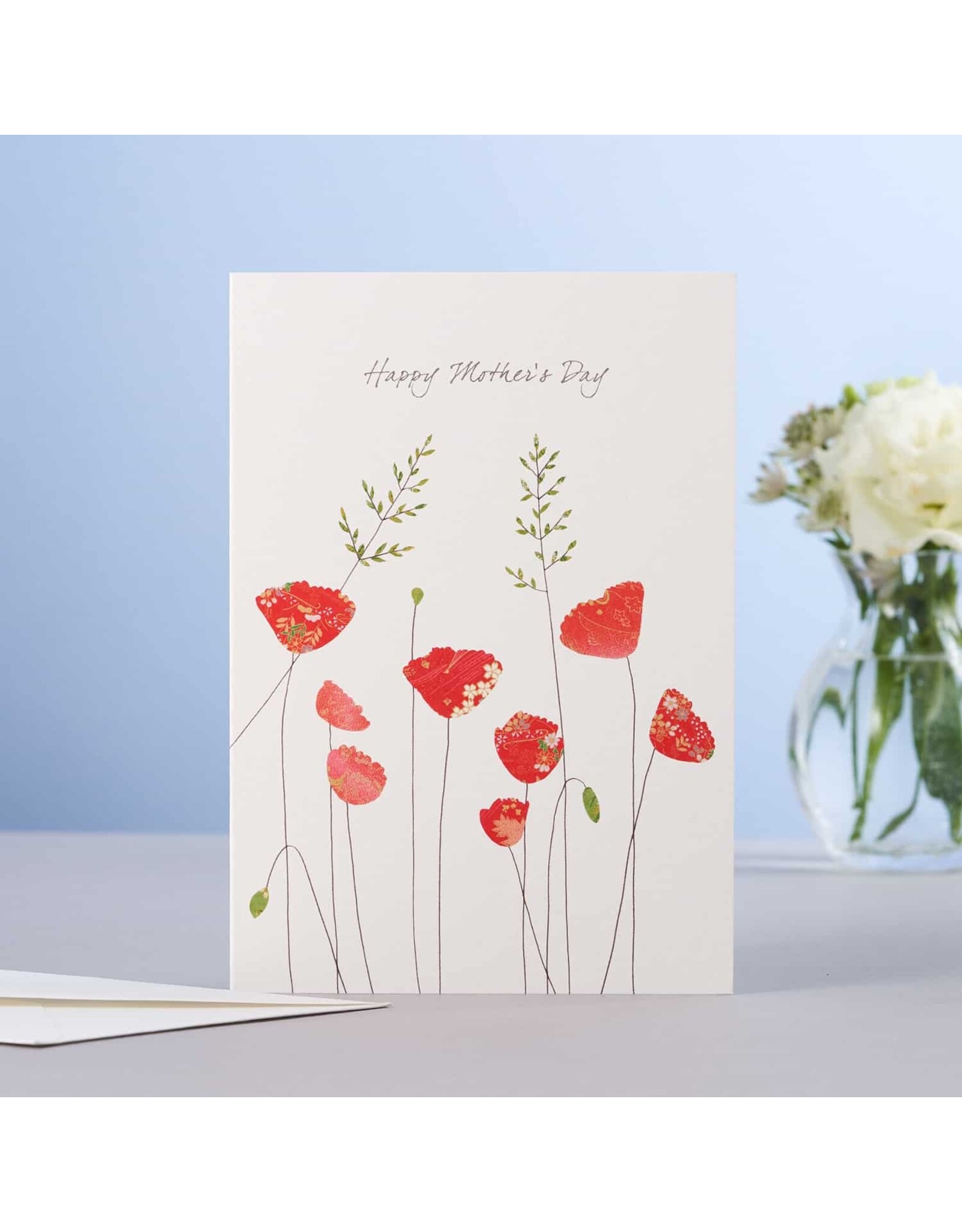 Eloise Hall Wenskaart - Poppies Mother's Day - Dubbele Kaart + Envelop