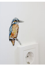 Inkylines Muursticker - Ijsvogel