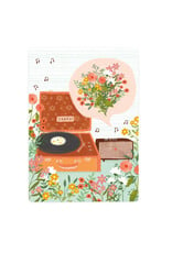 LemonBird Wenskaart - Vintage platenspeler - Postkaart + Envelop