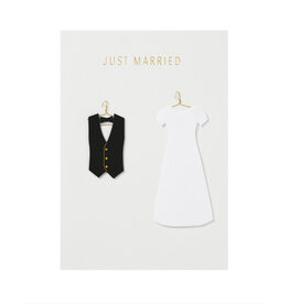 Raeder Wenskaart - Just Married - Dubbele kaart met envelop