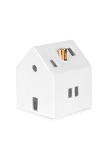 Raeder Lichthuisje M - Gouden schoorsteentje - 8 x 8 x 10,5cm