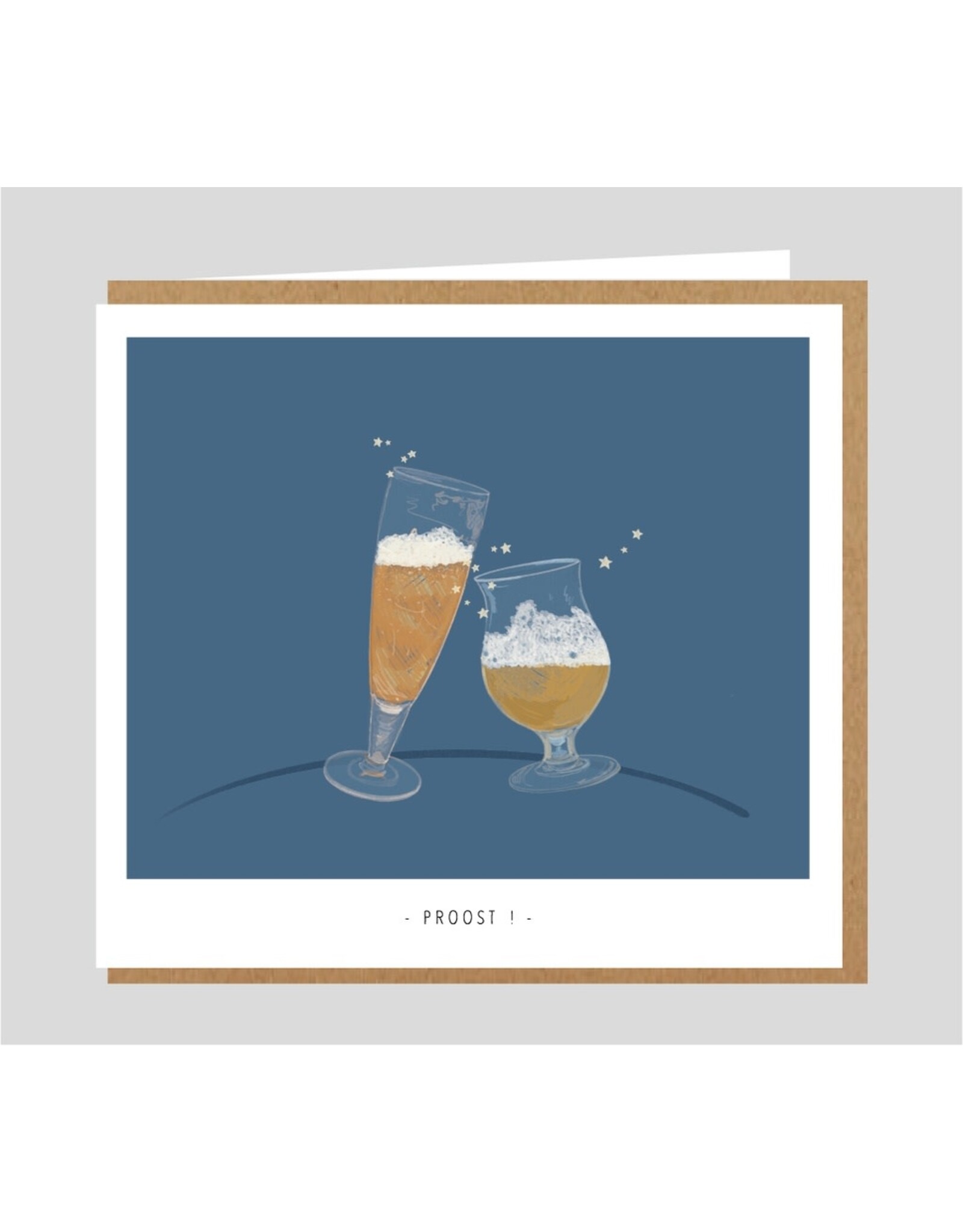 Studio Mie Wenskaart - Proost - 12,5 x 14 cm