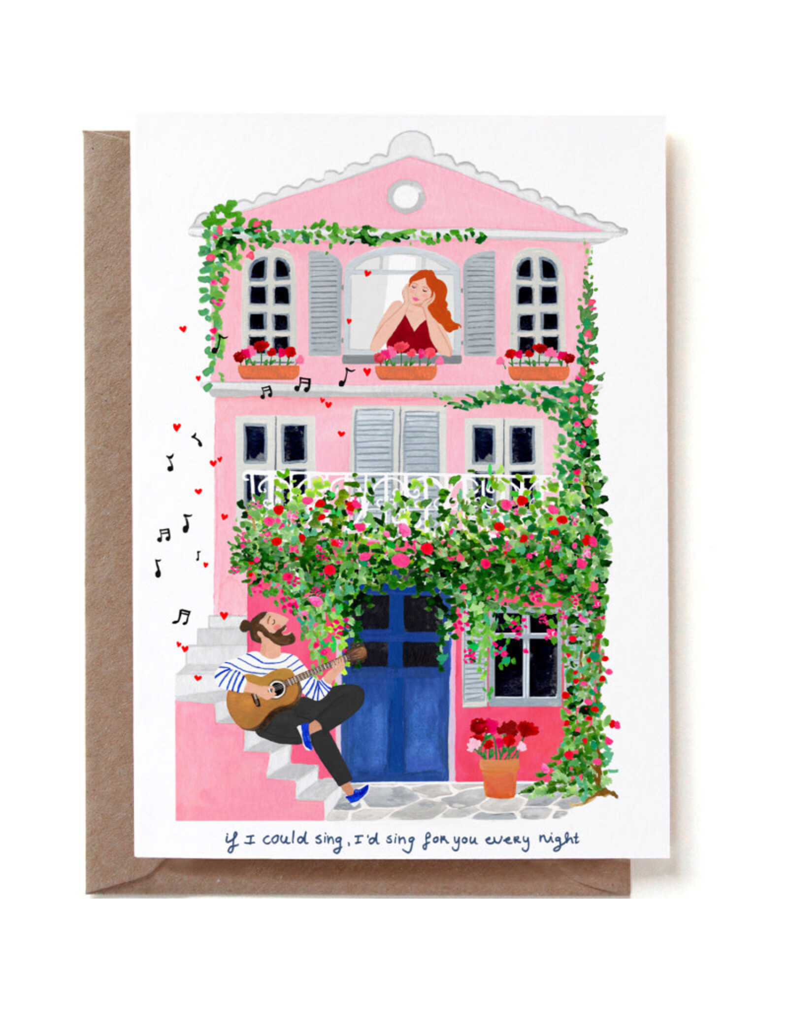 Reddish Design Wenskaart - If i could sing - Dubbele kaart + Envelope