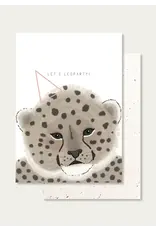 Studio Ahum Wenskaart - Let's Leoparty - Postkaart + Envelop