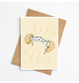 Studio Raquelle Wenskaart - Fortune cookie - Postkaart + Envelop