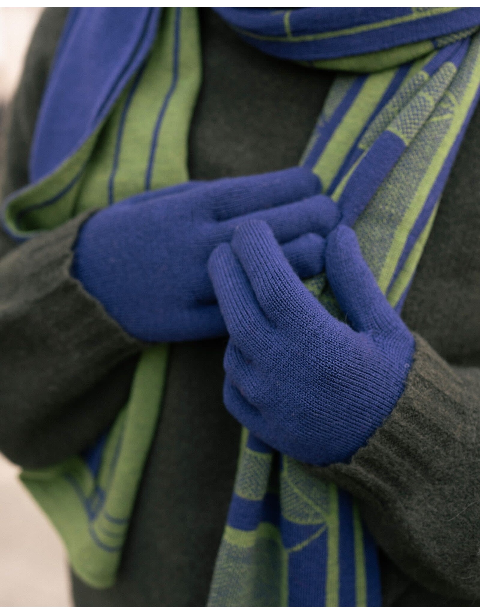 Wolvis Wolvis - Gloves, Indigo - Merino wol