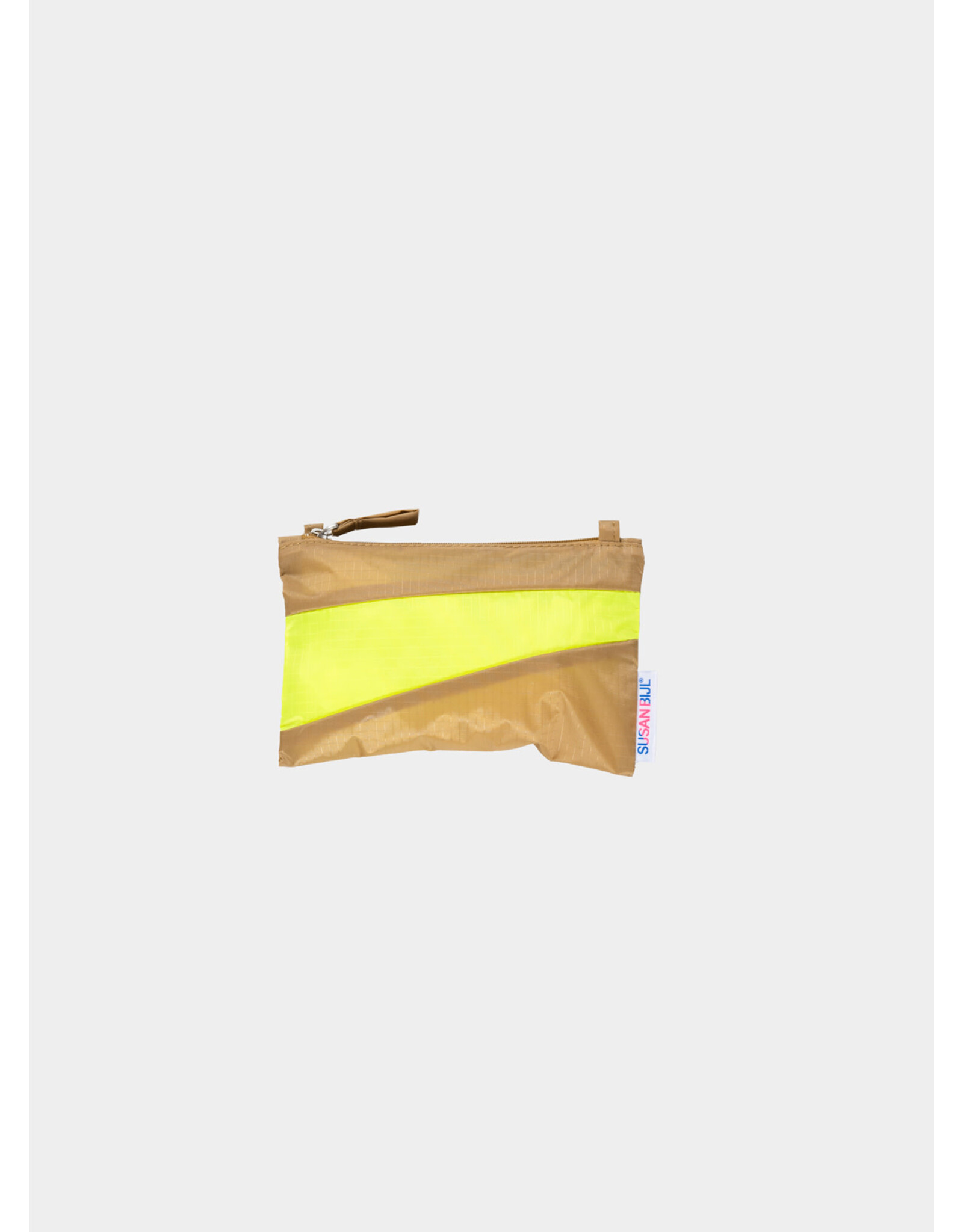 Susan Bijl Pouch S, Camel & Fluo Yellow - 19 x 13cm