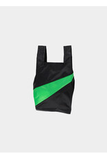 Susan Bijl Shopping bag S, Black & Greenscreen - 18 x 39 x 14,5cm