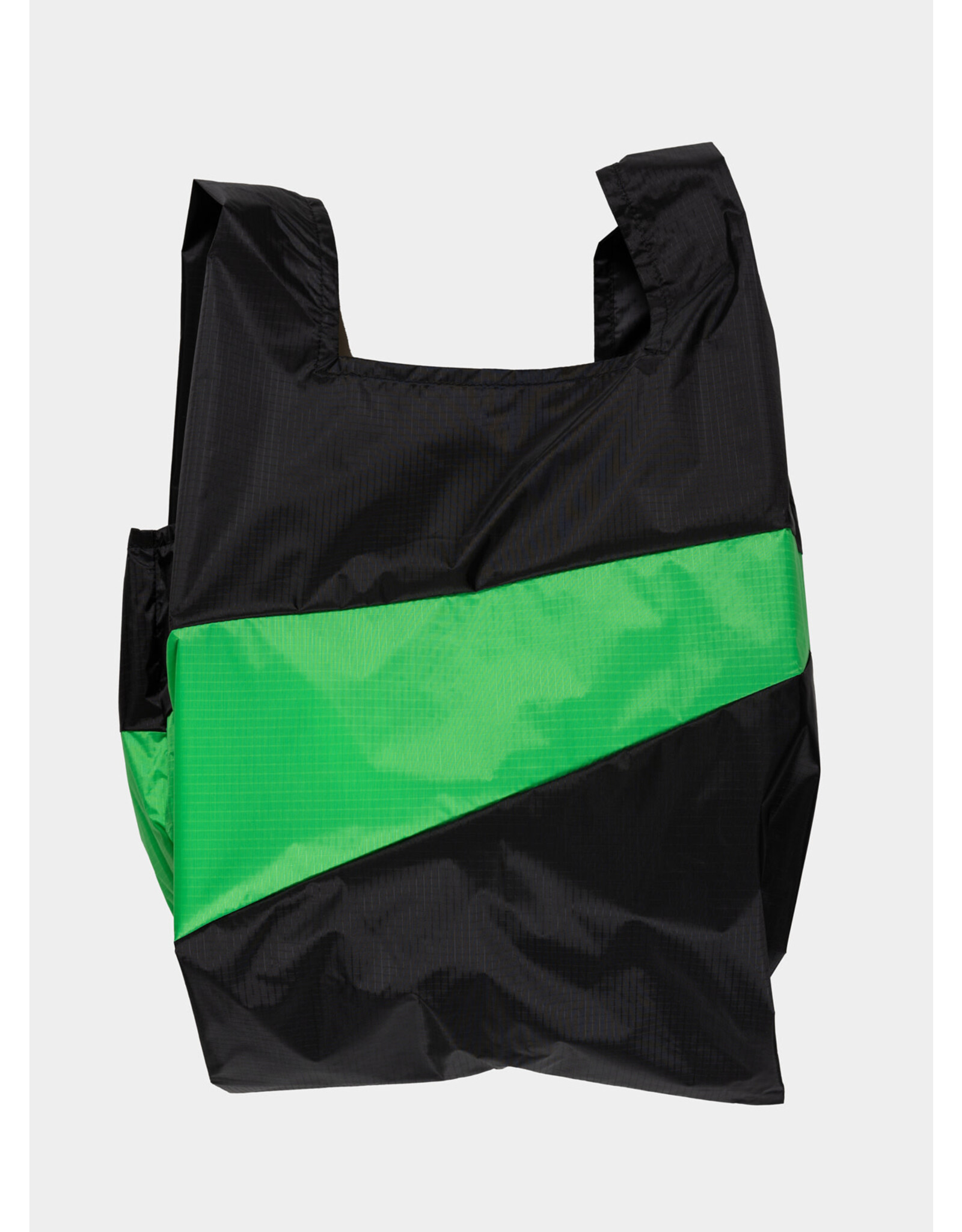 Susan Bijl Shopping bag L, Black & Greenscreen - 37,5 x 69 x 34cm