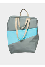 Susan Bijl Tote Bag L, Grey & Key Blue - 37 x 56 x 26 cm