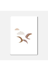 Pascale Editions Wenskaart - Vogels - Dubbele kaart + Envelop
