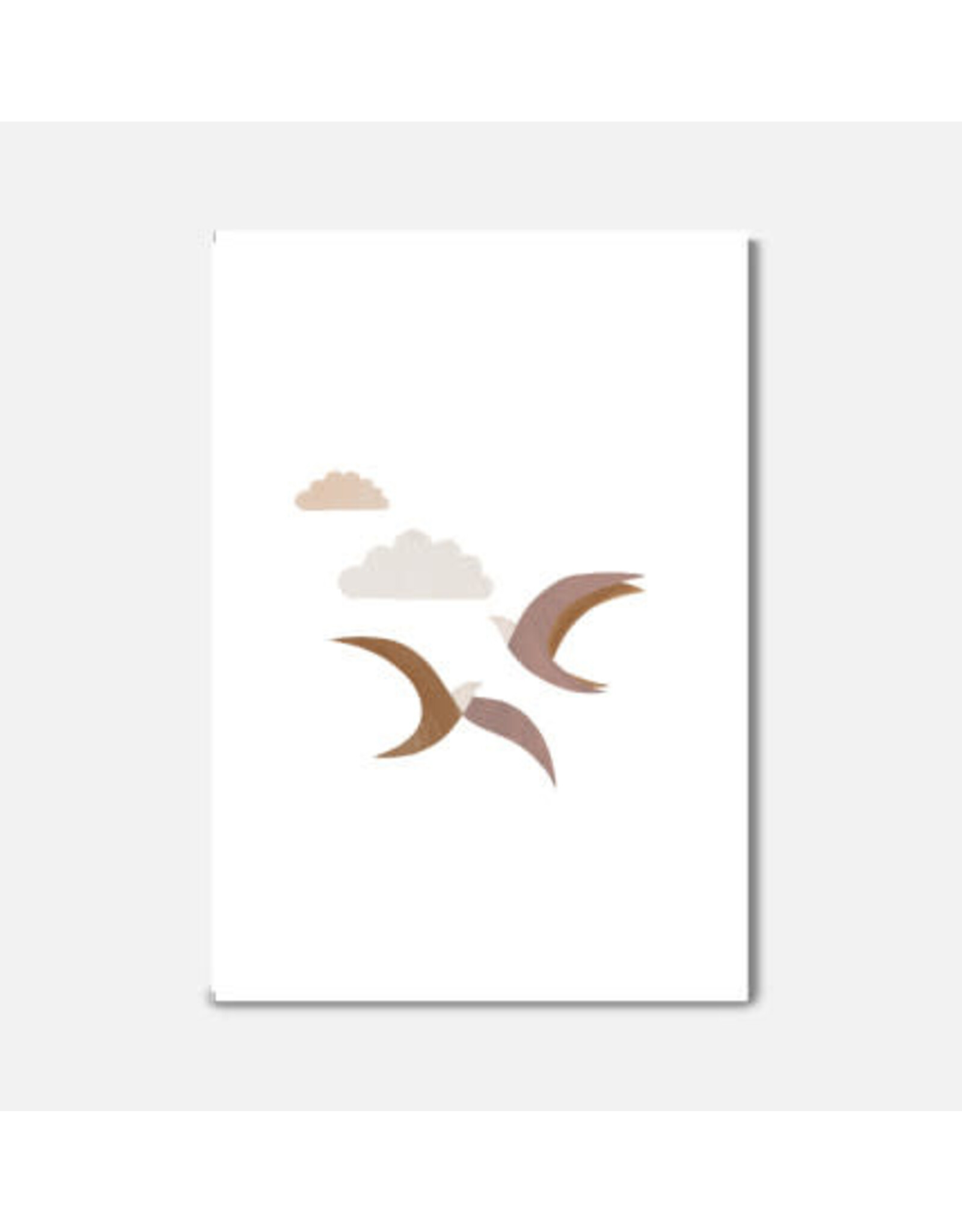 Pascale Editions Wenskaart - Vogels - Dubbele kaart + Envelop