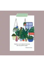 Verlieskunst Wenskaart - Plantenvrienden - Dubbele kaart + Envelop