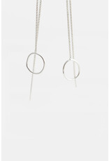 Studio MHL Oorbel MHL - Ketting met Ovaal van draad - Zilver925