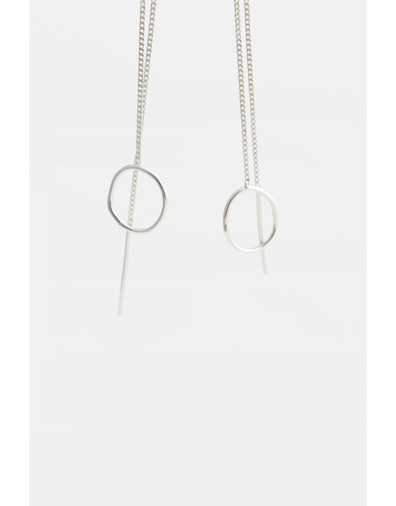 Studio MHL Oorbel MHL - Ketting met Ovaal van draad - Zilver925