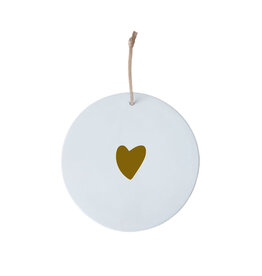 Poussière des rues Medaillon Coeur - Goud  - Ø 8cm