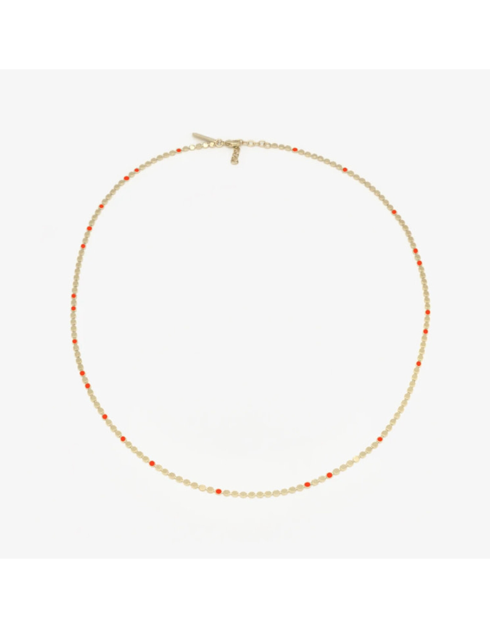 Judith Benita Ketting Molto Simple - Tangerine - Messing Verguld 24K - L 43cm