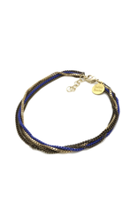 Judith Benita Armband Sunday - Blauw - Messing Verguld (24K)