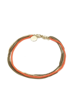 Judith Benita Armband Sunday - Tangerine - Messing Verguld (24K)