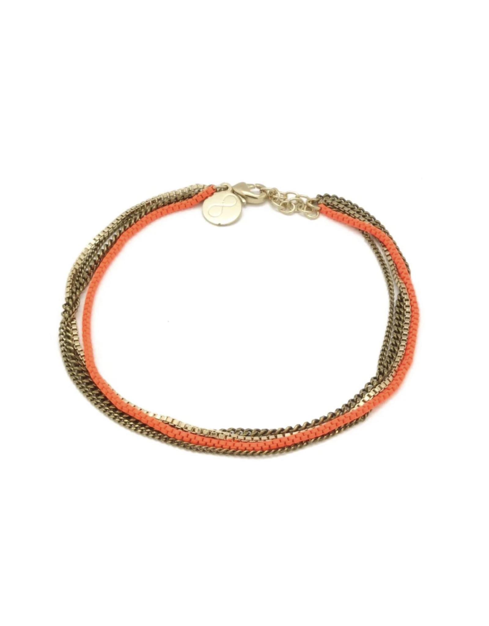 Judith Benita Armband Sunday - Tangerine - Messing Verguld (24K)