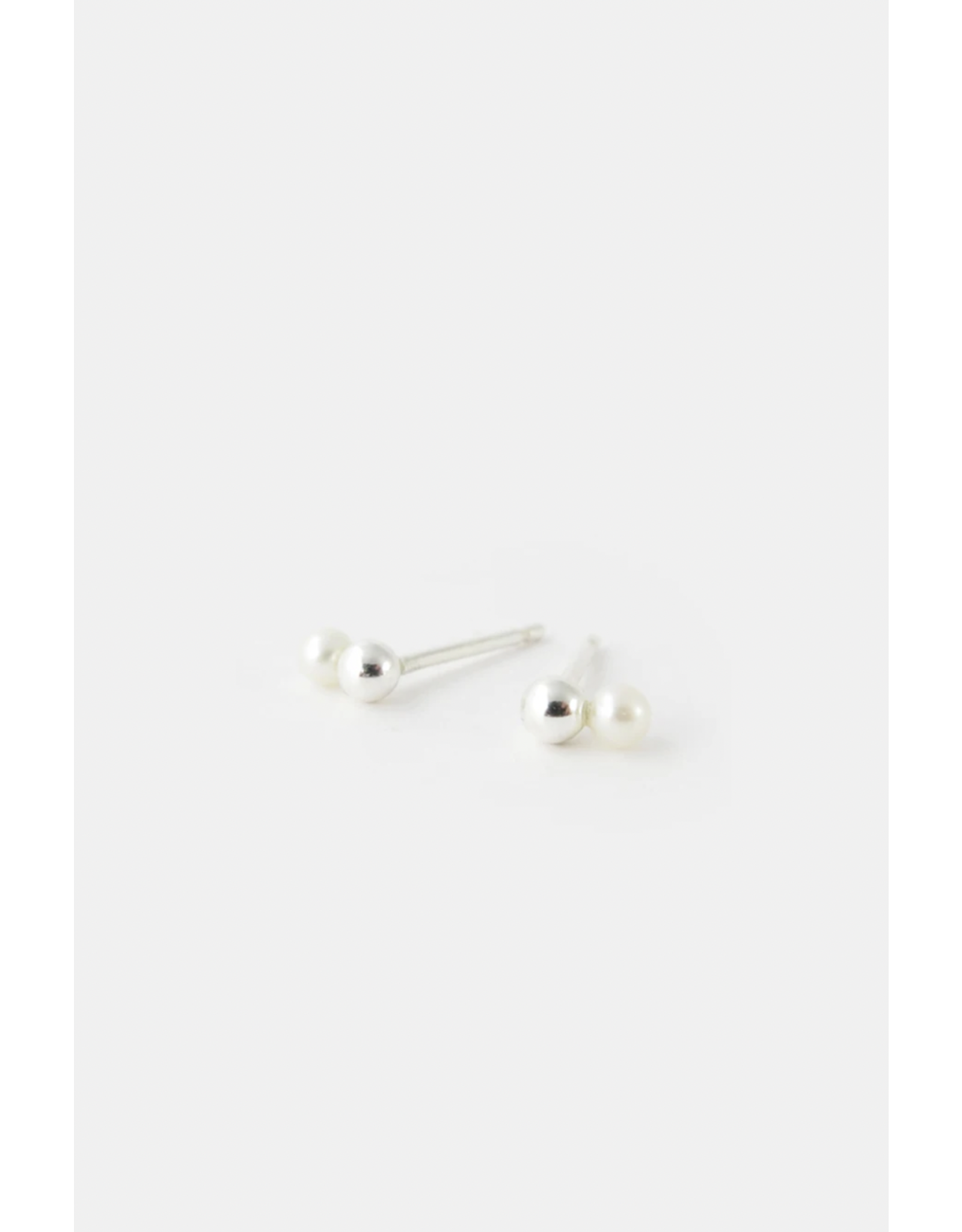 Studio MHL Oorbel MHL - Druppel, Witte parel - 6mm - Zilver925