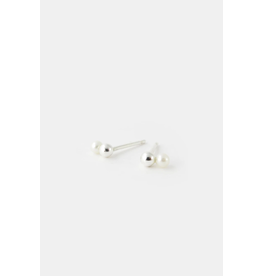 Studio MHL Oorbel MHL - Druppel, Witte parel - 6mm - Zilver925