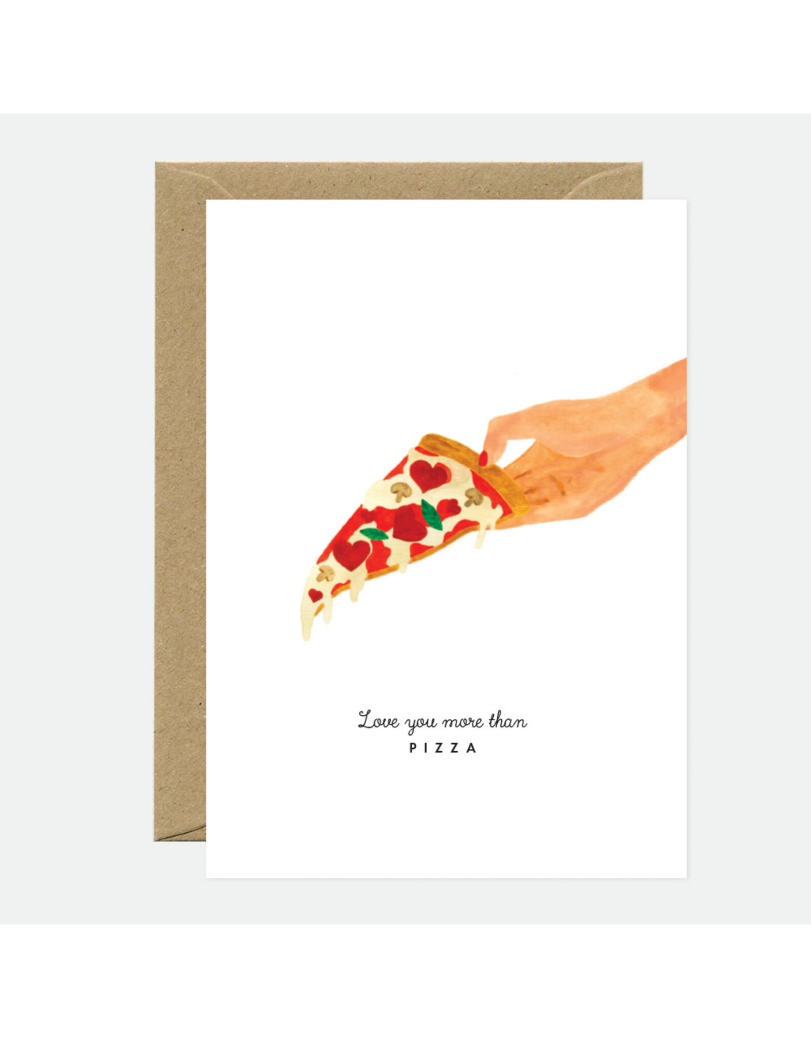 All The Ways to Say Wenskaart - Love you pizza - Dubbele kaart + Envelop