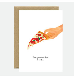 All The Ways to Say Wenskaart - Love you pizza - Dubbele kaart + Envelop