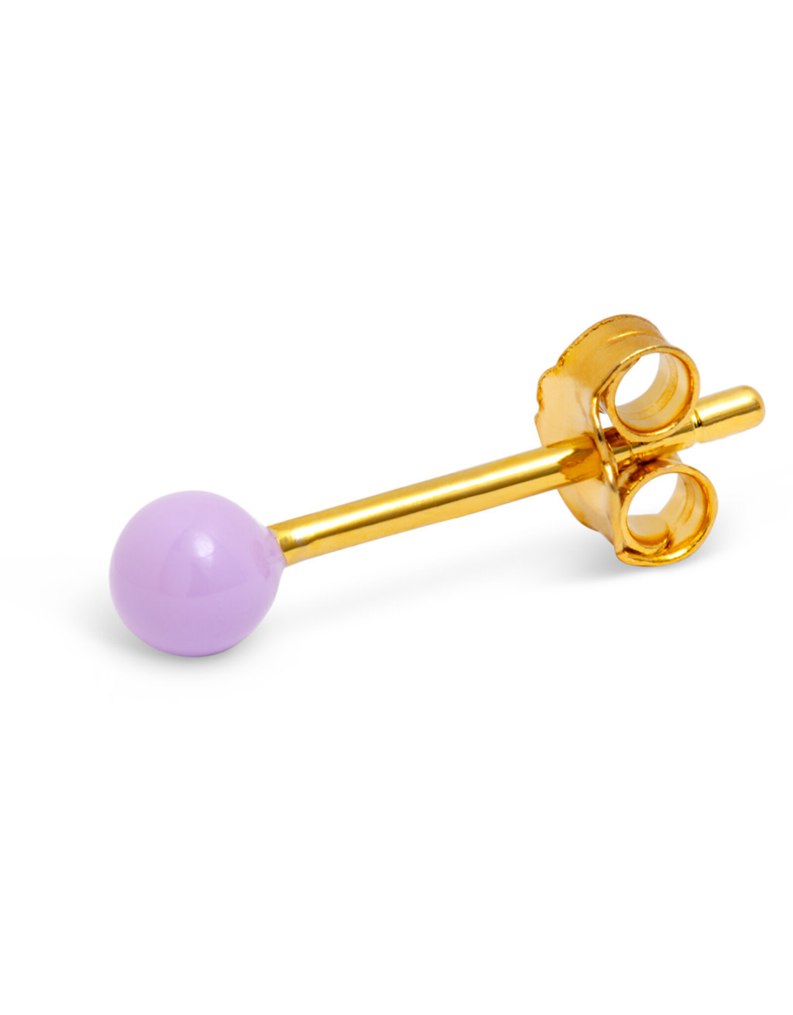 Lulu Copenhagen Oorbel Stud - Color Ball,Purple - Single - 3mm