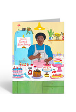 Reddish Design Wenskaart - Roberto's Cakes Bday - Dubbele kaart + Envelope - 10 x 15cm
